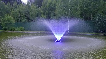 Плавающий фонтан аэратор HP 100K Pondtech с Full RGB подсветкой